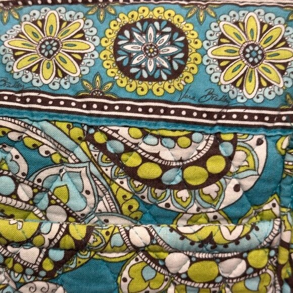 Vera Bradley Peacock Spring 2007 Pattern Zip Top Tote Designer Shoulder Bag EUC - Picture 8 of 15